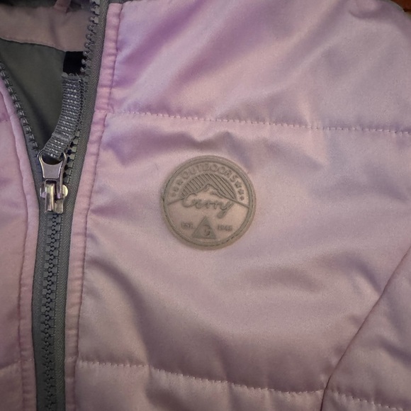 Toddler Girls Size 5, Pink and Gray Hooded Zippered Jacket - Picture 5 of 6